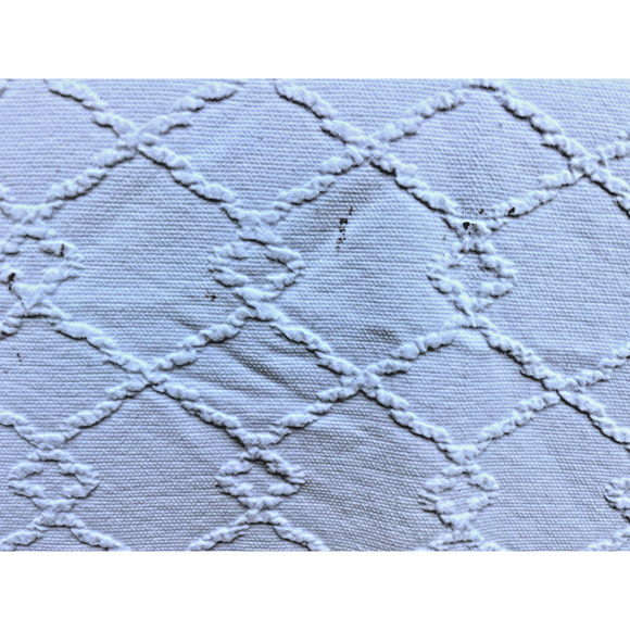 William And Mary Matelasse Bedspread By Williamsburg 100% Cotton Bone Twin - Picture 5 of 11